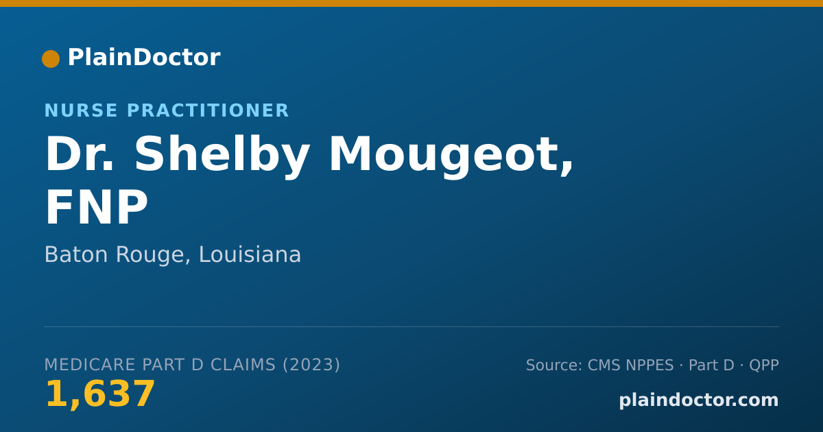 Shareable card for Shelby Mougeot, FNP - Nurse Practitioner, Baton Rouge, LA