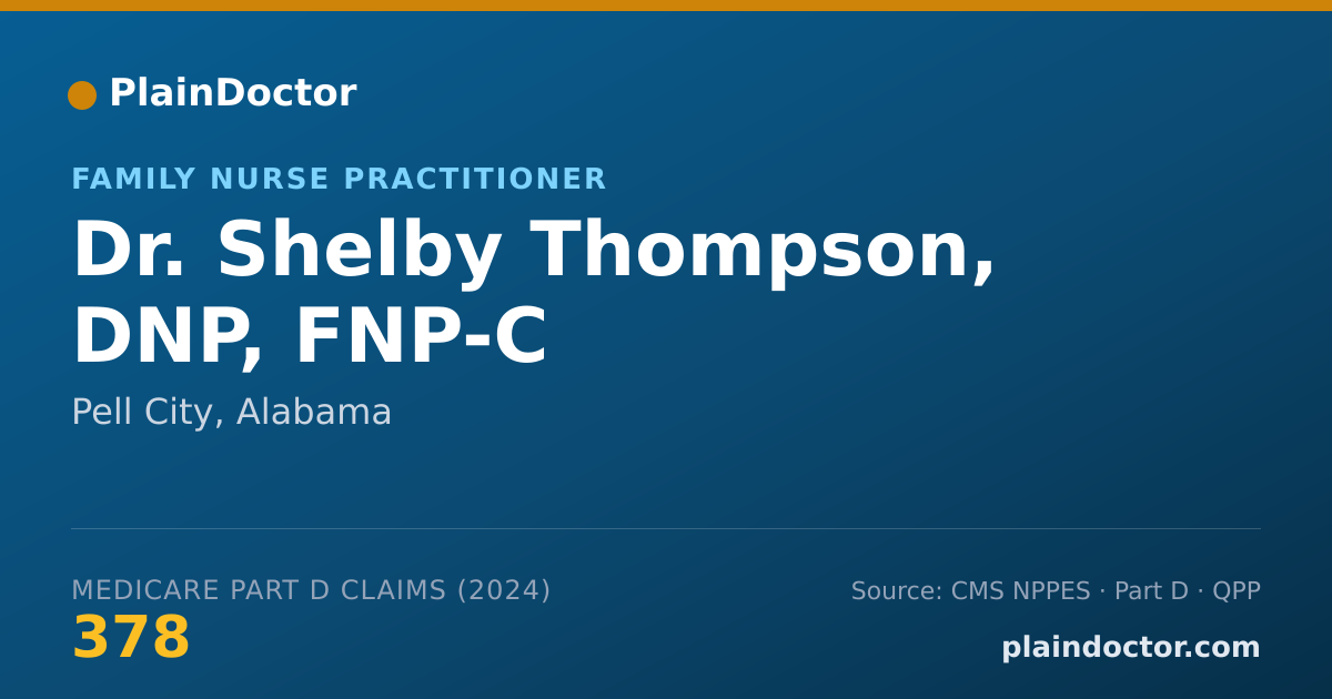 Shareable card for Shelby Thompson, DNP, FNP-C - Family Nurse Practitioner, Pell City, AL