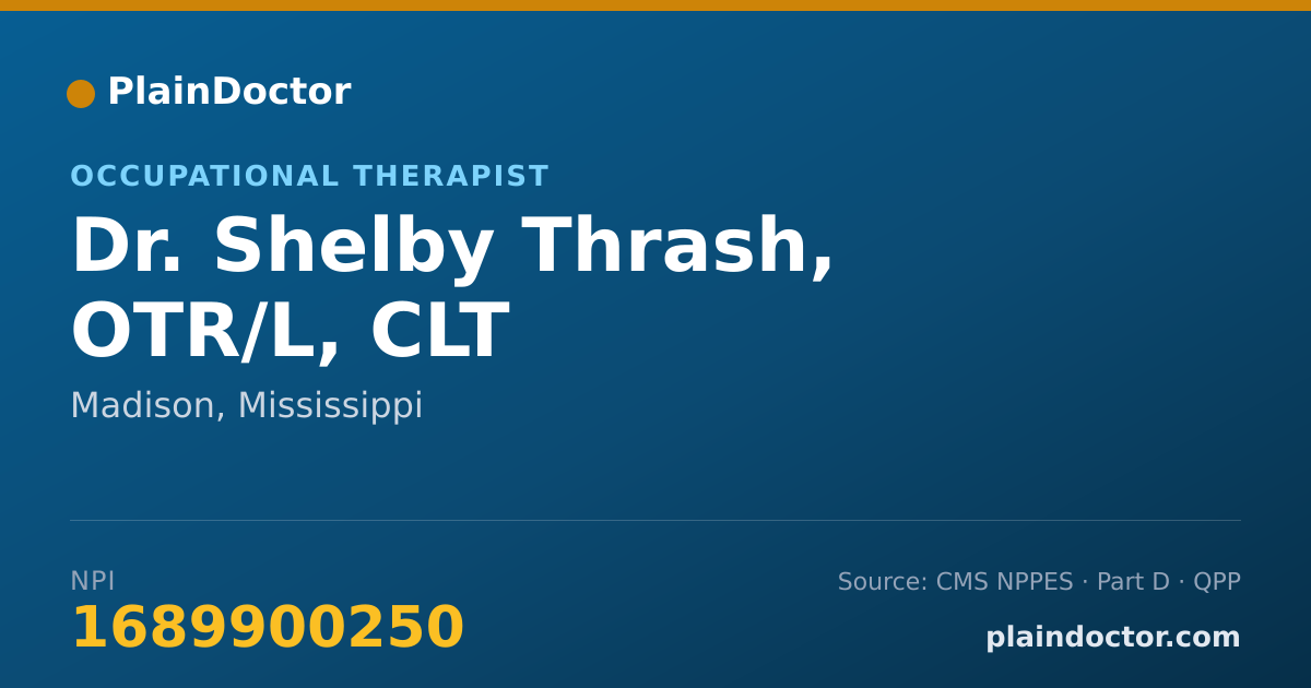 Shareable card for Shelby Thrash, OTR/L, CLT - Occupational Therapist, Madison, MS