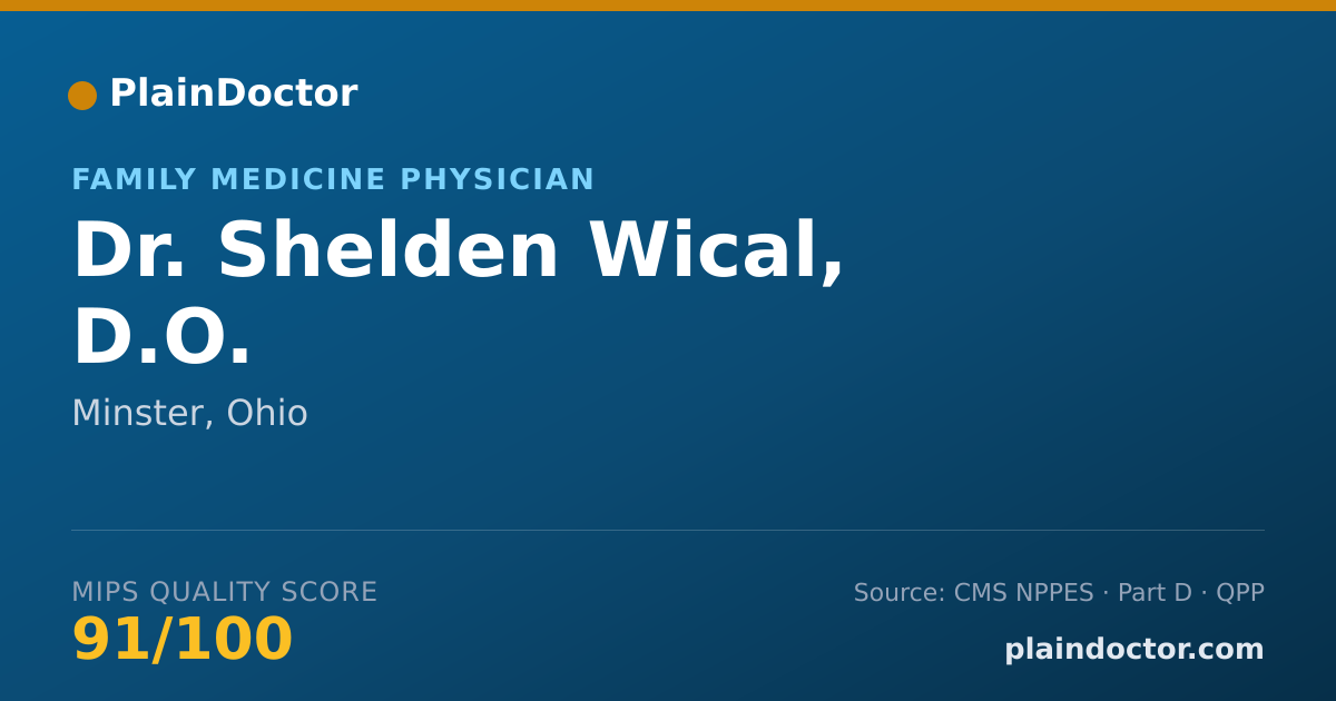 Shareable card for Shelden Wical, D.O. - Family Medicine Physician, Minster, OH