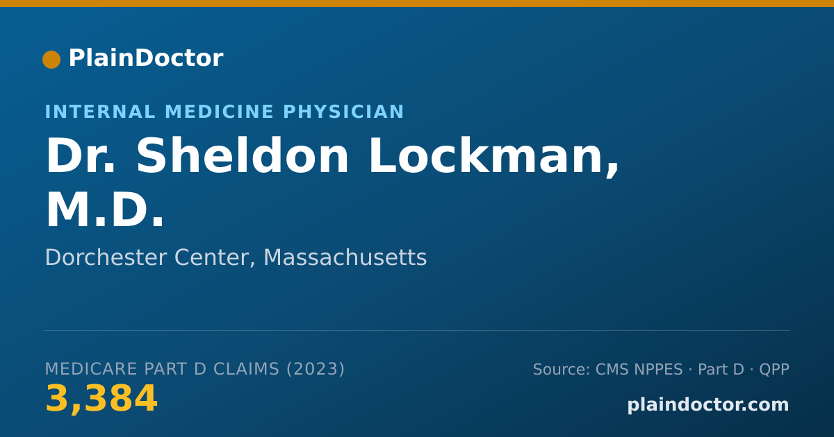 Shareable card for Sheldon Lockman, M.D. - Internal Medicine Physician, Dorchester Center, MA