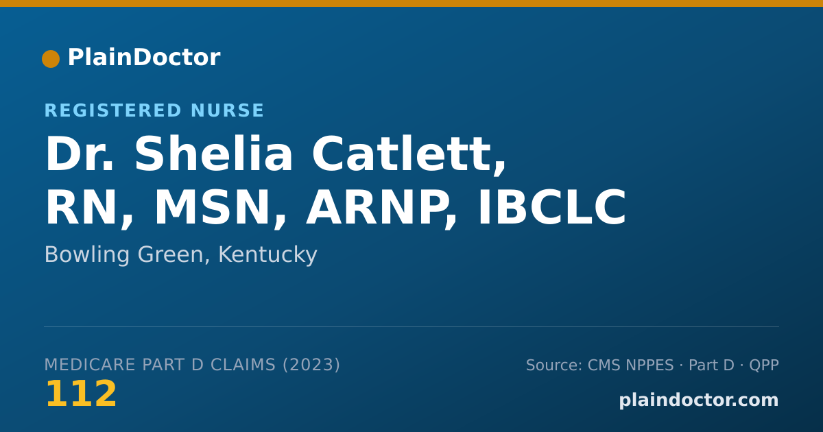 Shareable card for Shelia Catlett, RN, MSN, ARNP, IBCLC - Registered Nurse, Bowling Green, KY