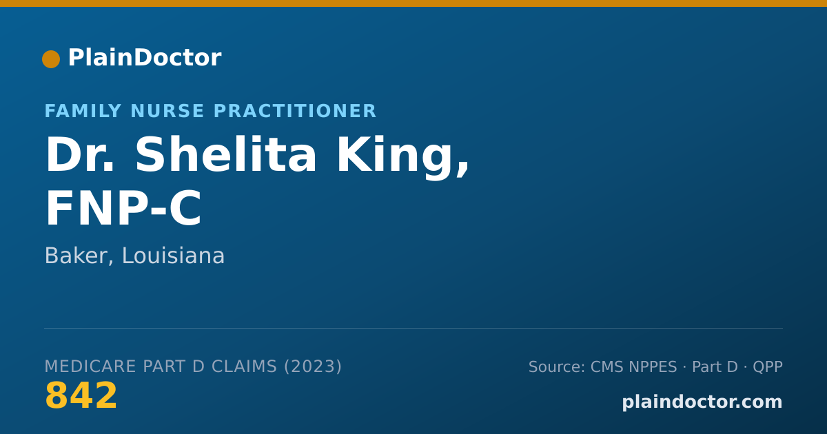 Shareable card for Shelita King, FNP-C - Family Nurse Practitioner, Baker, LA