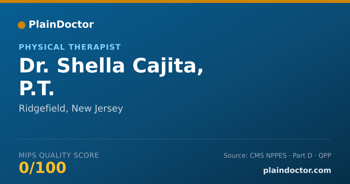 Shareable card for Shella Cajita, P.T. - Physical Therapist, Ridgefield, NJ