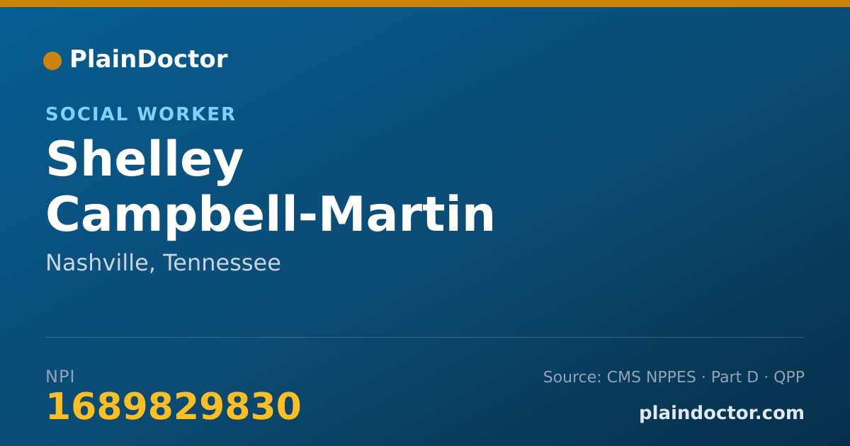 Shareable card for Shelley Campbell-Martin - Social Worker, Nashville, TN