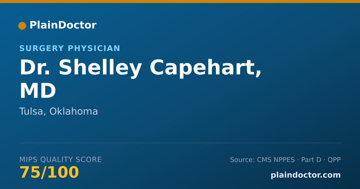 Shareable card for Shelley Capehart, MD - Surgery Physician, Tulsa, OK