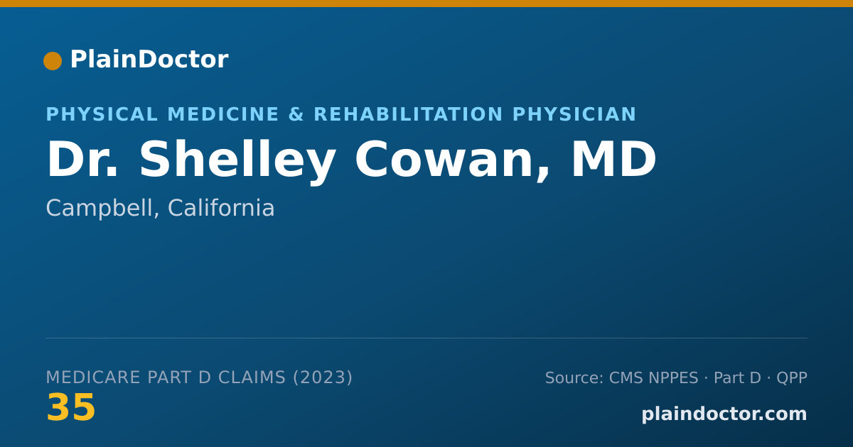 Shareable card for Shelley Cowan, MD - Physical Medicine & Rehabilitation Physician, Campbell, CA