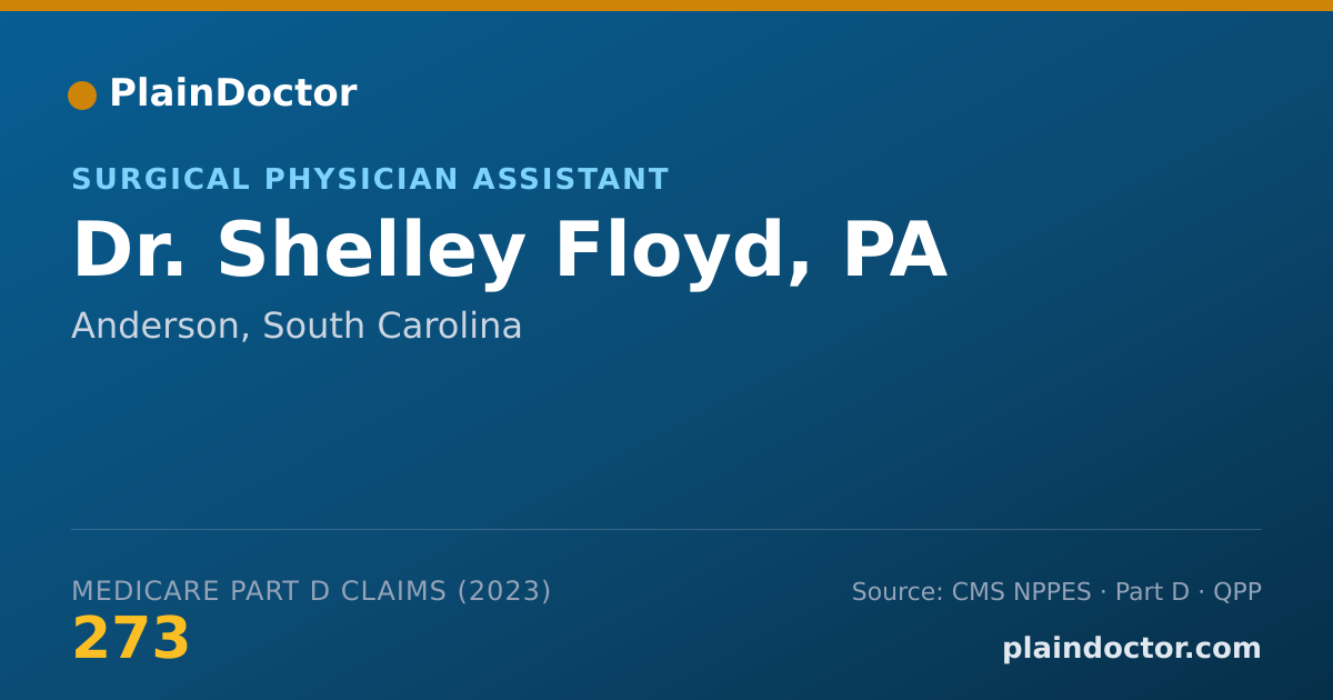 Shareable card for Shelley Floyd, PA - Surgical Physician Assistant, Anderson, SC