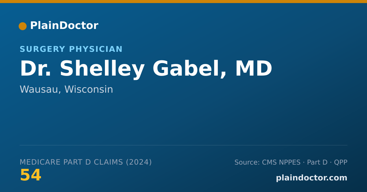 Shareable card for Shelley Gabel, MD - Surgery Physician, Wausau, WI
