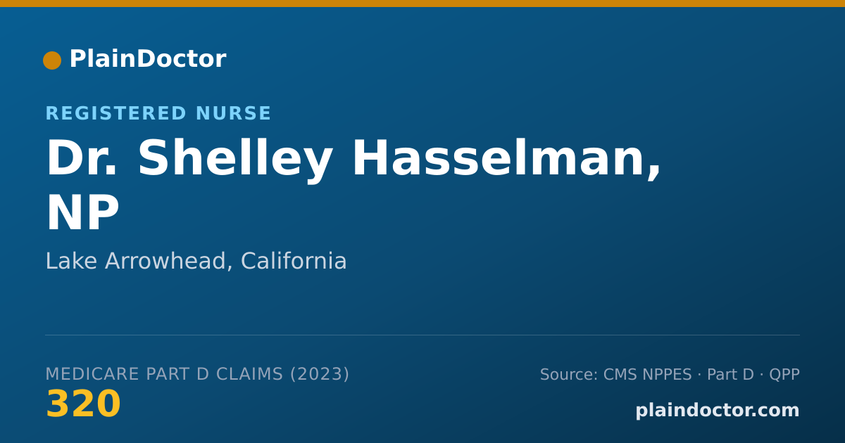 Shareable card for Shelley Hasselman, NP - Registered Nurse, Lake Arrowhead, CA