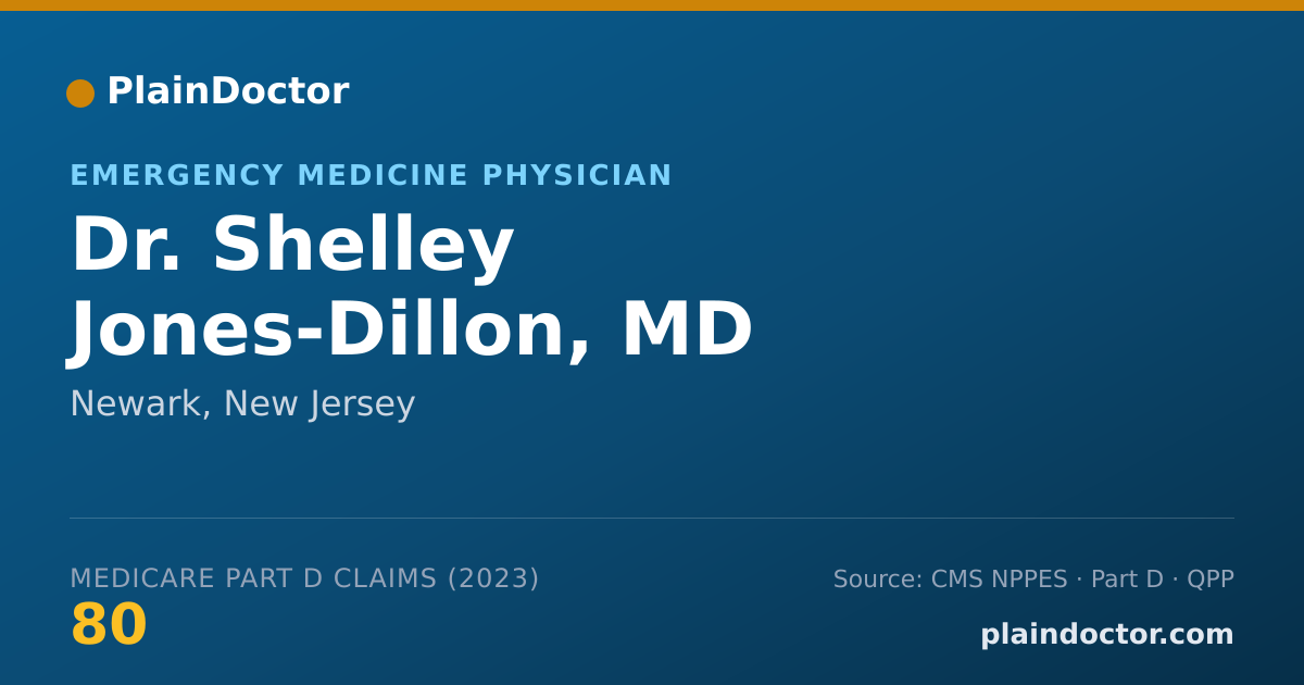 Shareable card for Shelley Jones-Dillon, MD - Emergency Medicine Physician, Newark, NJ