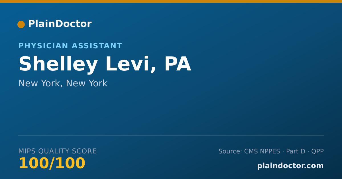 Shareable card for Shelley Levi, PA - Physician Assistant, New York, NY