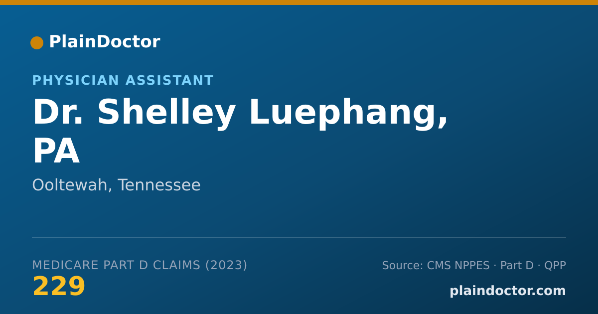 Shareable card for Shelley Luephang, PA - Physician Assistant, Ooltewah, TN
