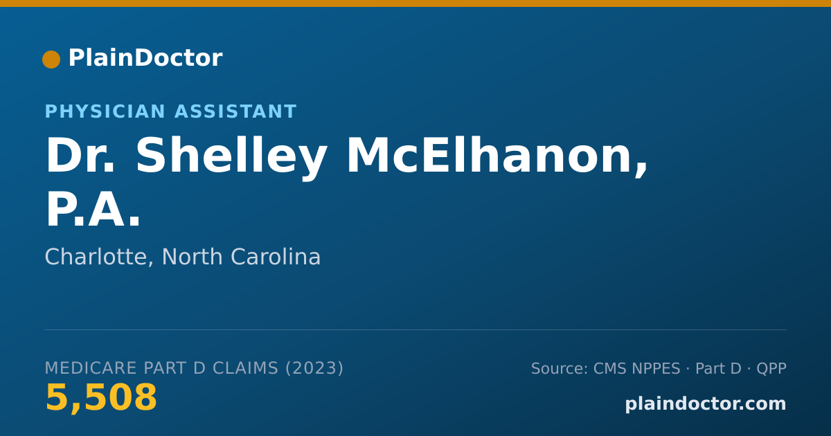 Shareable card for Shelley McElhanon, P.A. - Physician Assistant, Charlotte, NC