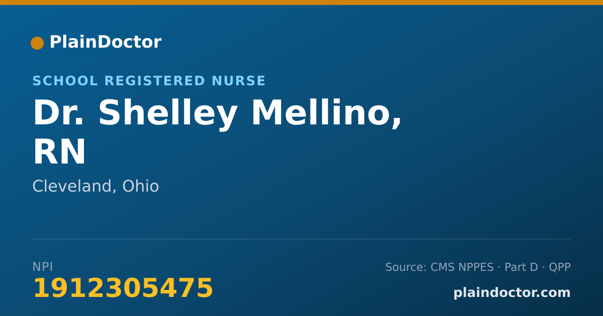 Shareable card for Shelley Mellino, RN - School Registered Nurse, Cleveland, OH