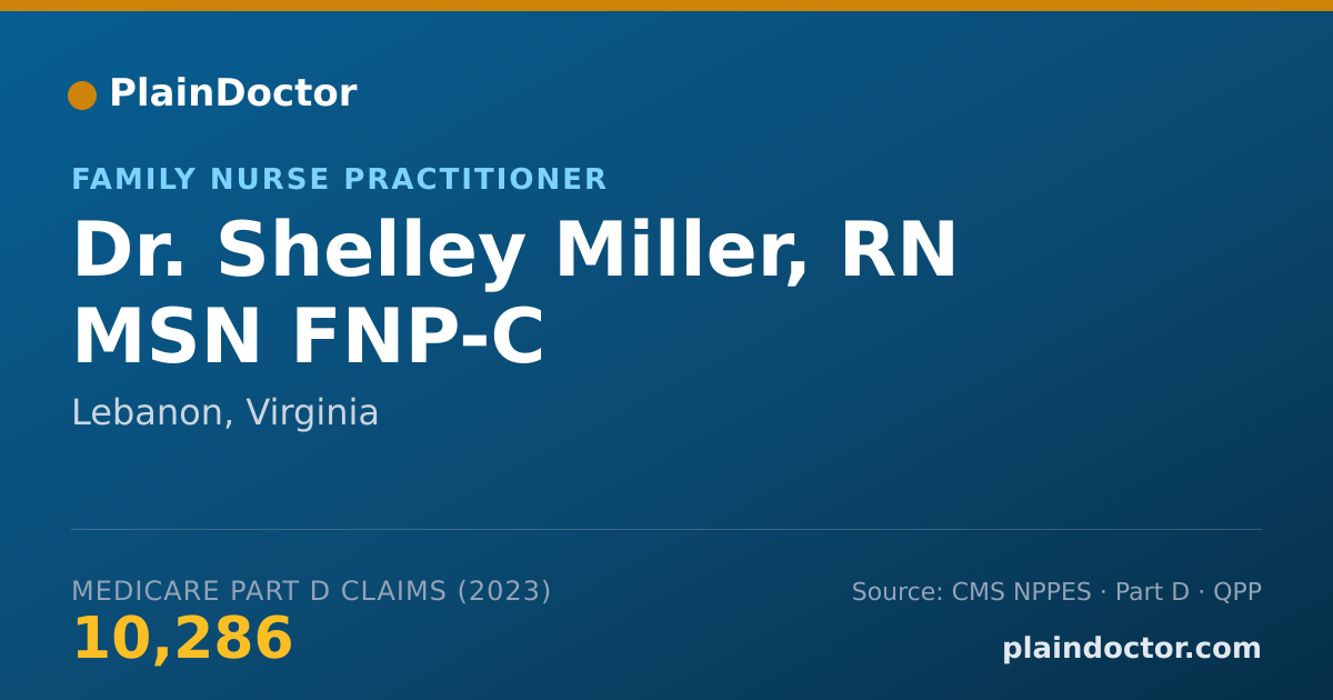 Shareable card for Shelley Miller, RN MSN FNP-C - Family Nurse Practitioner, Lebanon, VA