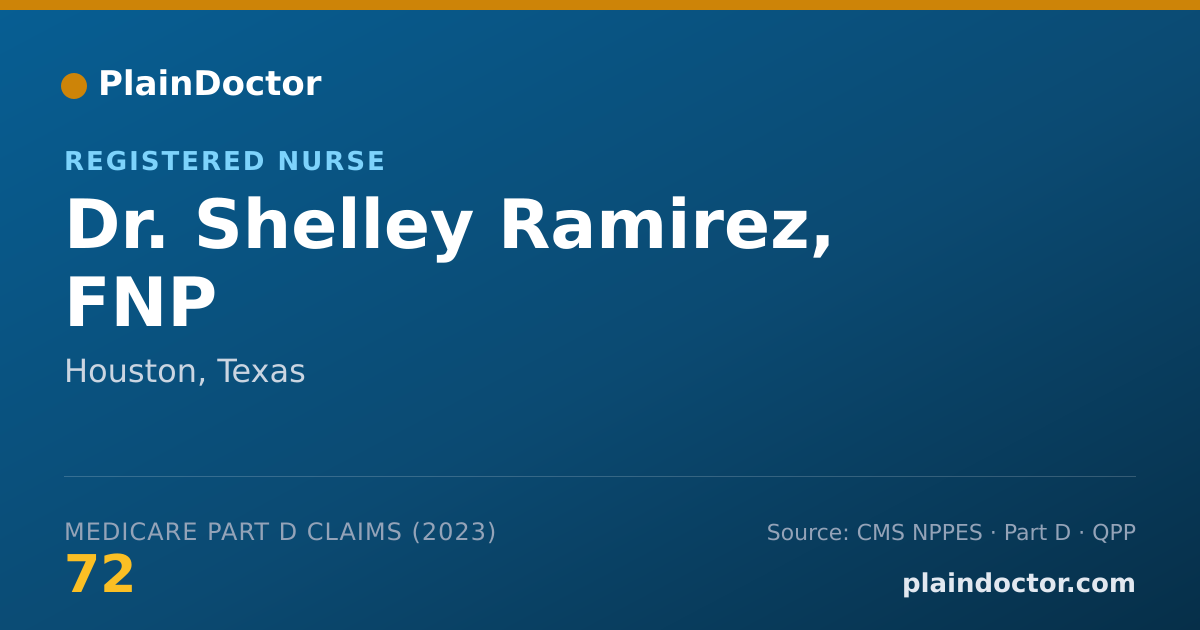 Shareable card for Shelley Ramirez, FNP - Registered Nurse, Houston, TX