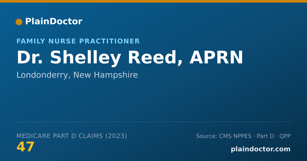 Shareable card for Shelley Reed, APRN - Family Nurse Practitioner, Londonderry, NH