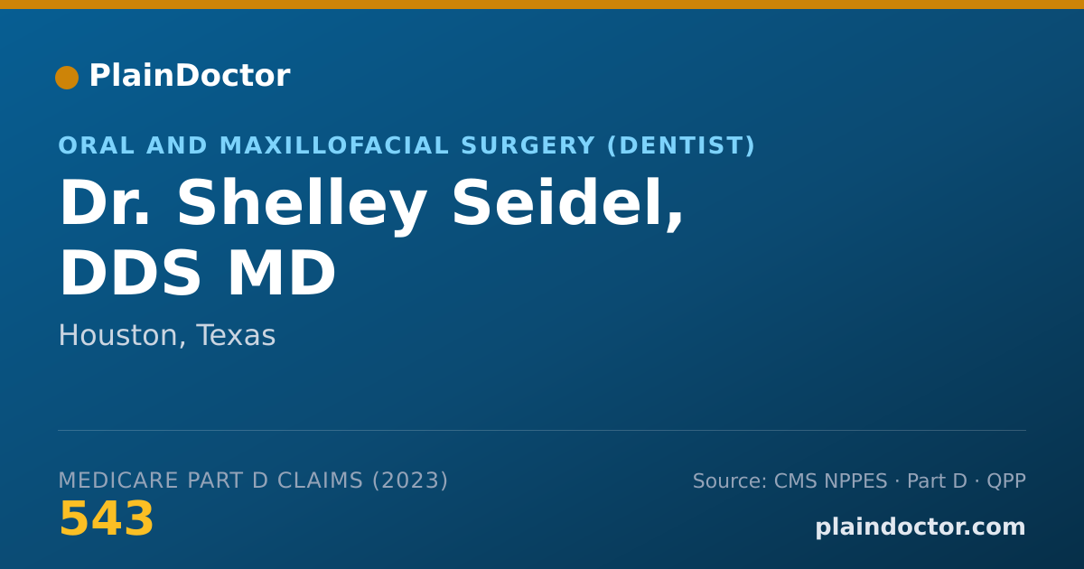 Shareable card for Shelley Seidel, DDS MD - Oral and Maxillofacial Surgery (Dentist), Houston, TX