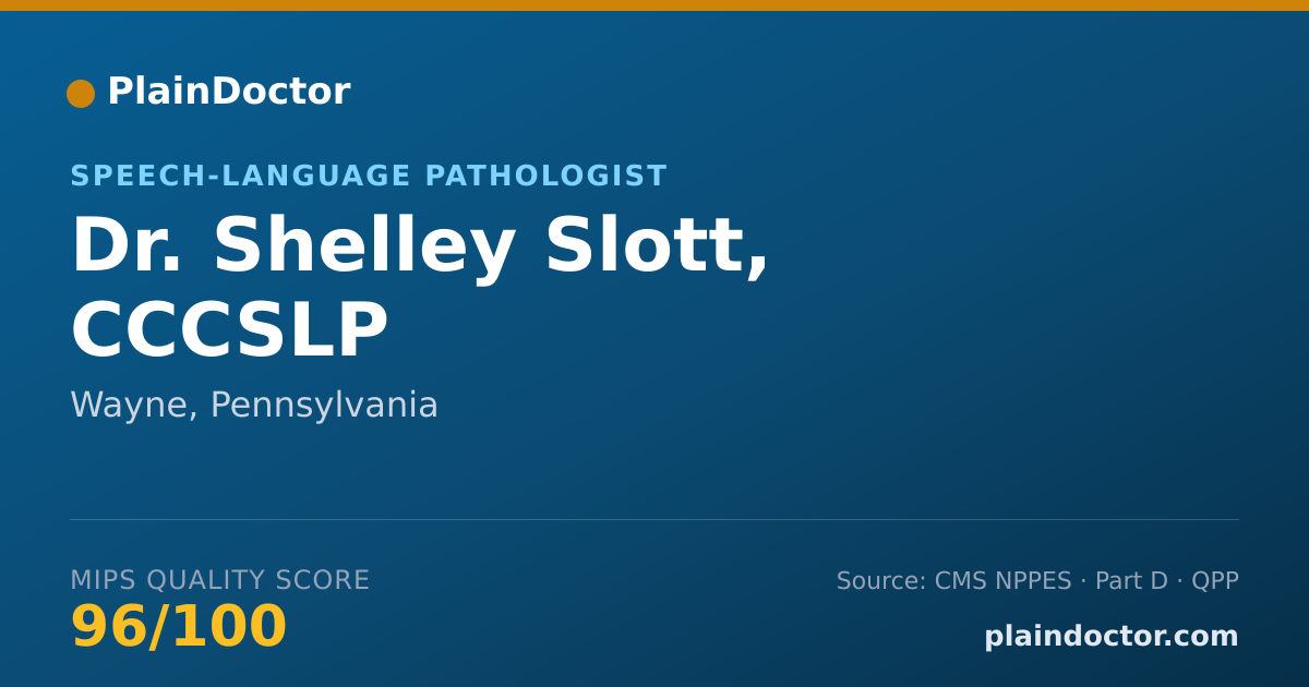 Shareable card for Shelley Slott, CCCSLP - Speech-Language Pathologist, Wayne, PA