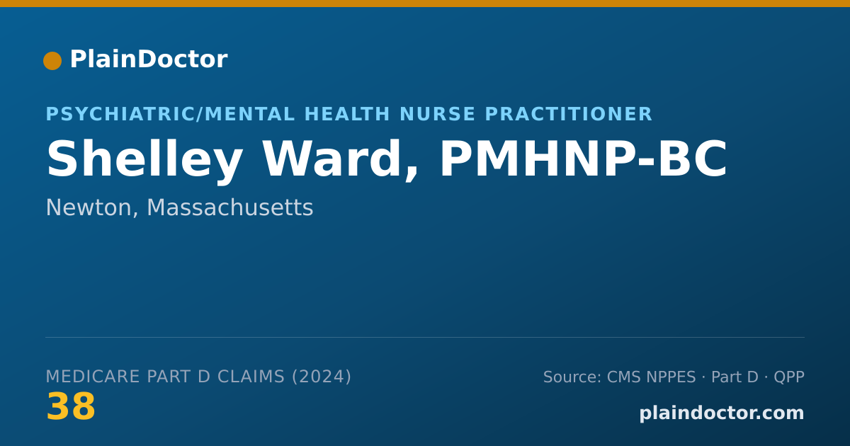 Shareable card for Shelley Ward, PMHNP-BC - Psychiatric/Mental Health Nurse Practitioner, Newton, MA