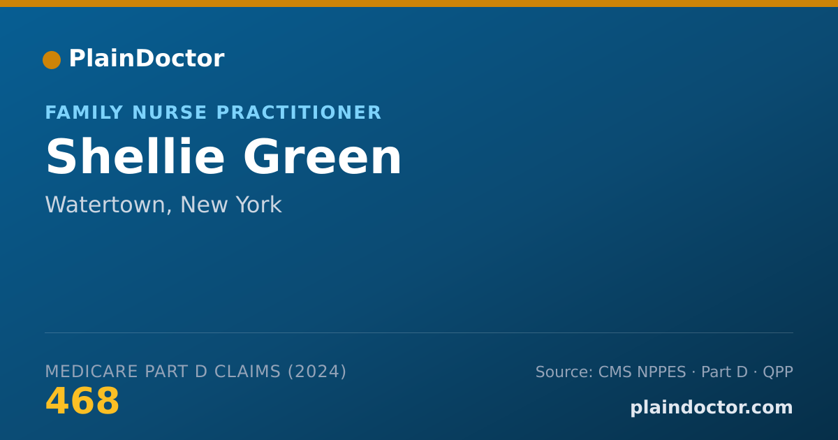 Shareable card for Shellie Green - Family Nurse Practitioner, Watertown, NY