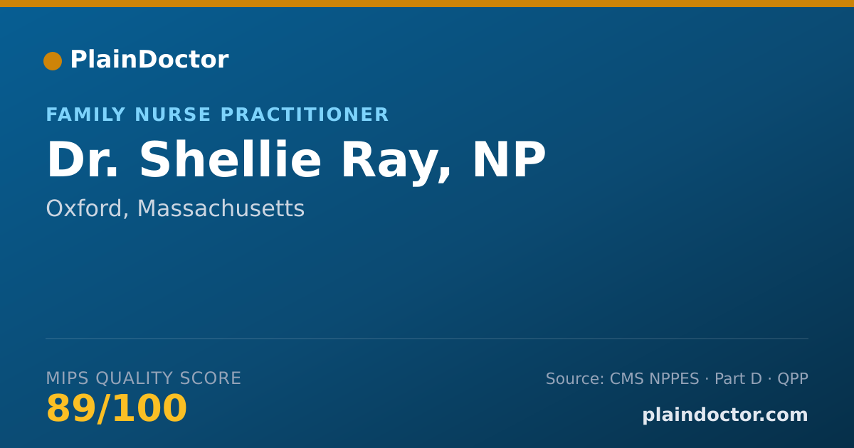 Shareable card for Shellie Ray, NP - Family Nurse Practitioner, Oxford, MA