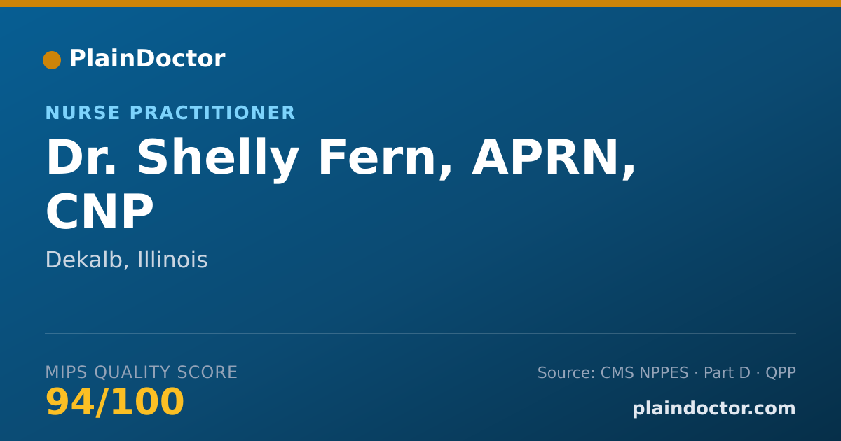 Shareable card for Shelly Fern, APRN, CNP - Nurse Practitioner, Dekalb, IL