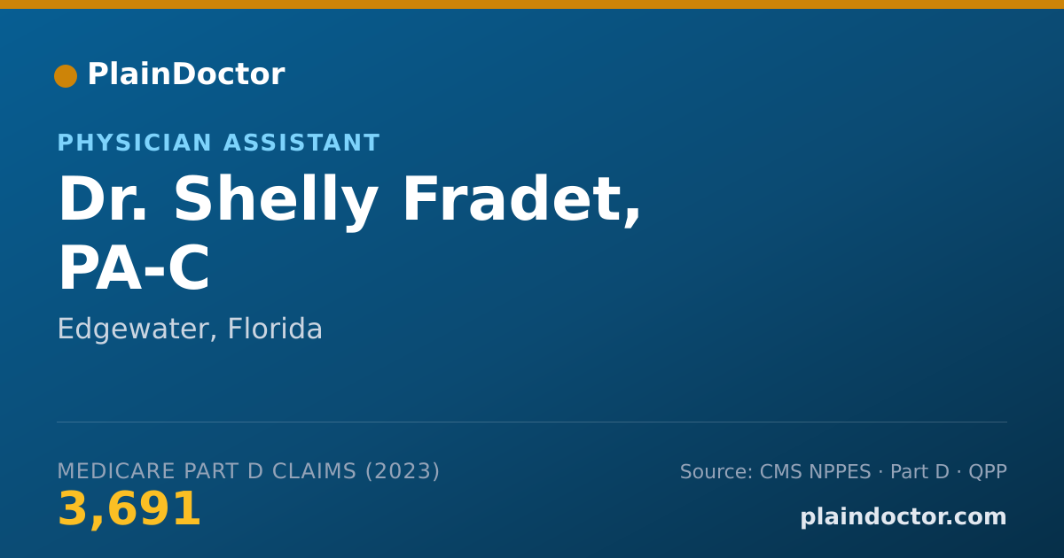 Shareable card for Shelly Fradet, PA-C - Physician Assistant, Edgewater, FL