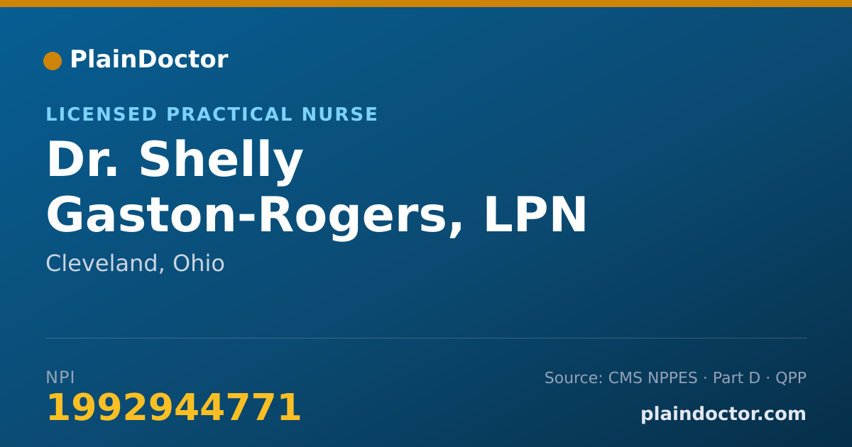 Shareable card for Shelly Gaston-Rogers, LPN - Licensed Practical Nurse, Cleveland, OH