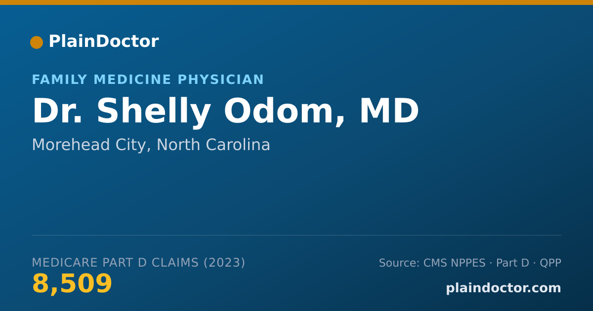 Shareable card for Shelly Odom, MD - Family Medicine Physician, Morehead City, NC