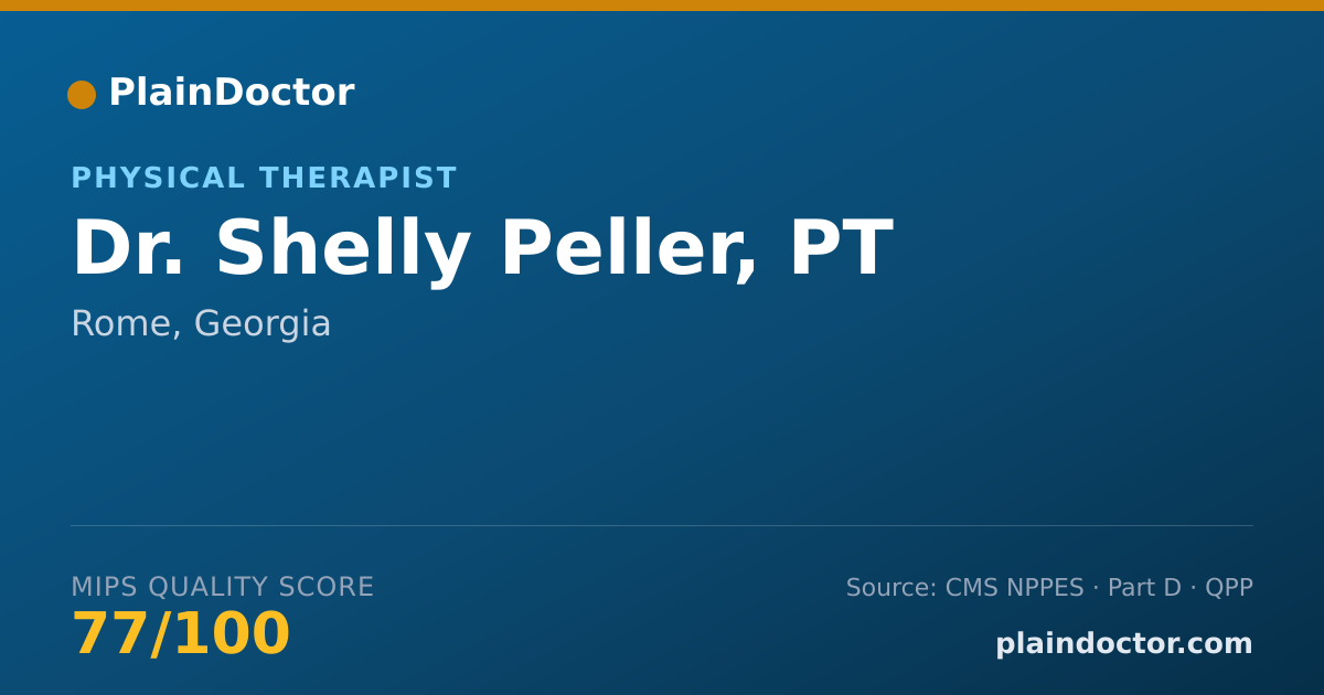 Shareable card for Shelly Peller, PT - Physical Therapist, Rome, GA