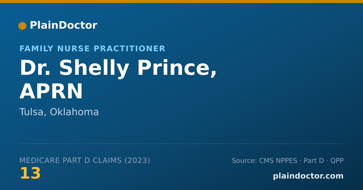 Shareable card for Shelly Prince, APRN - Family Nurse Practitioner, Tulsa, OK