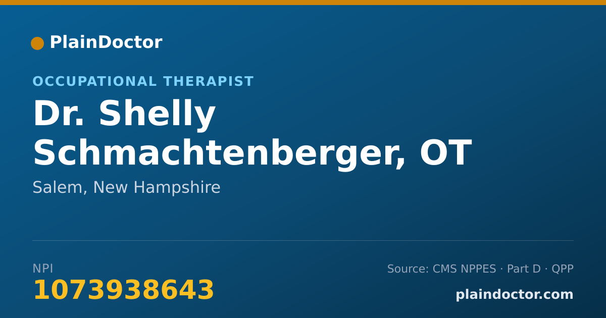 Shareable card for Shelly Schmachtenberger, OT - Occupational Therapist, Salem, NH