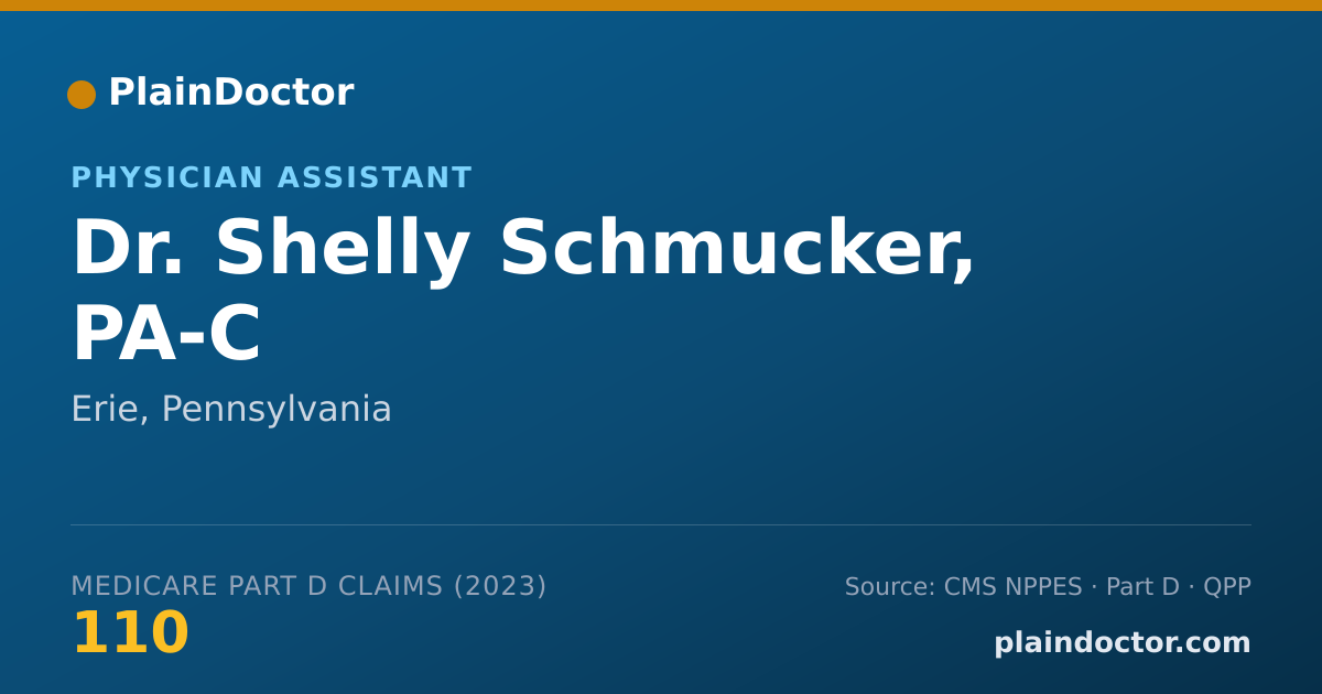 Shareable card for Shelly Schmucker, PA-C - Physician Assistant, Erie, PA