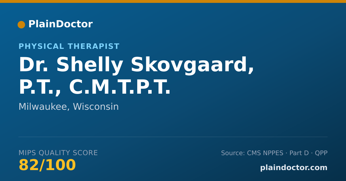 Shareable card for Shelly Skovgaard, P.T., C.M.T.P.T. - Physical Therapist, Milwaukee, WI