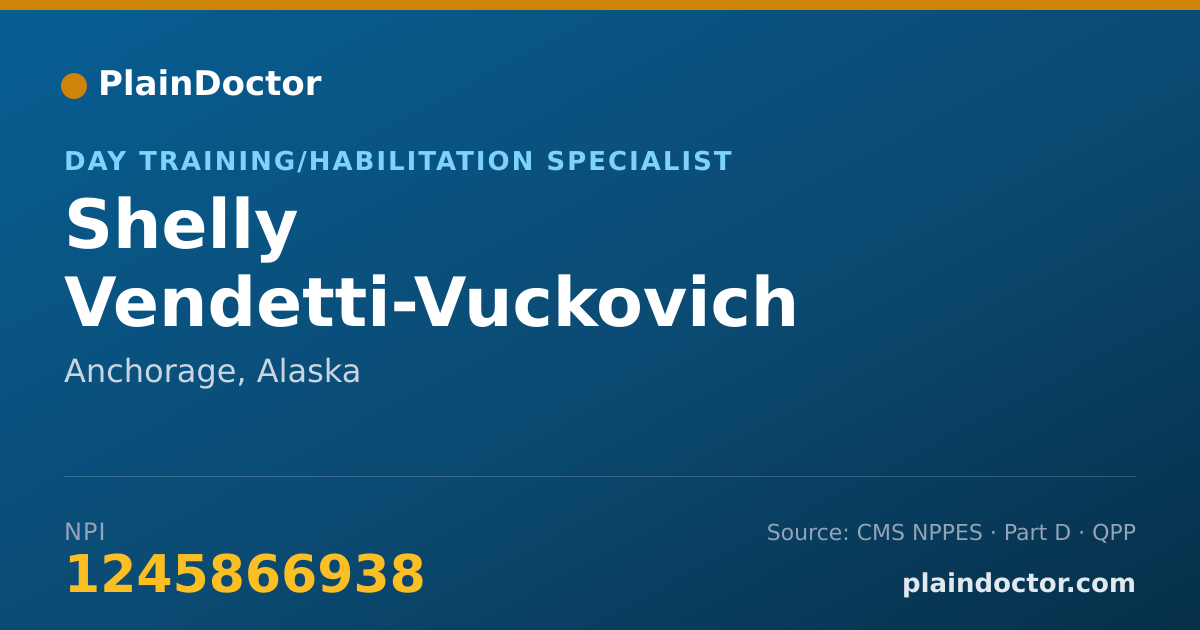 Shareable card for Shelly Vendetti-Vuckovich - Day Training/Habilitation Specialist, Anchorage, AK