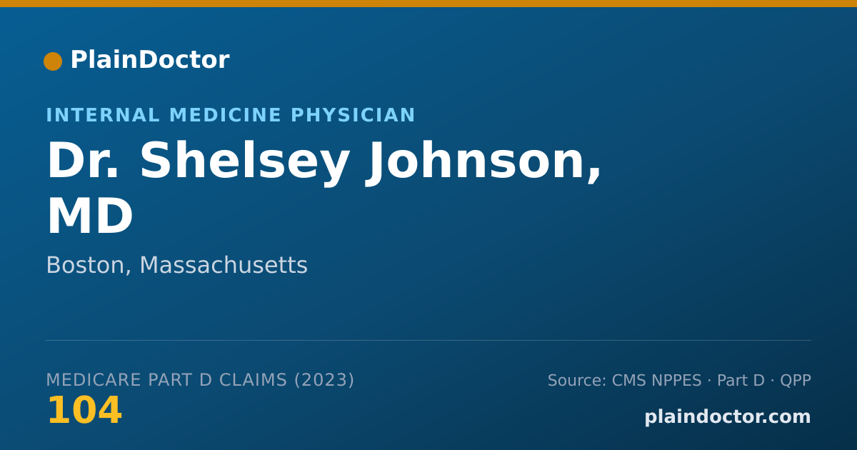 Shareable card for Shelsey Johnson, MD - Internal Medicine Physician, Boston, MA