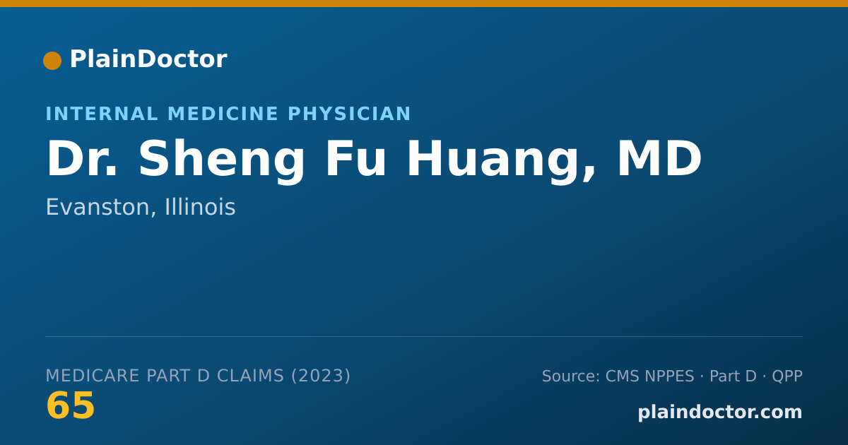 Shareable card for Sheng Fu Huang, MD - Internal Medicine Physician, Evanston, IL