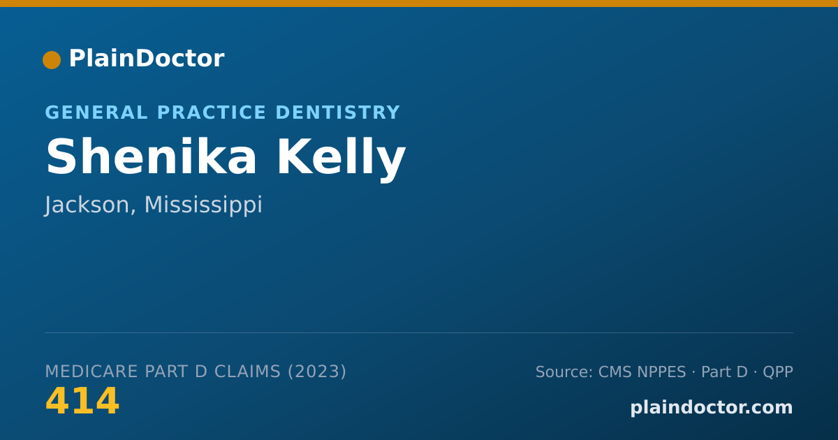 Shareable card for Shenika Kelly - General Practice Dentistry, Jackson, MS