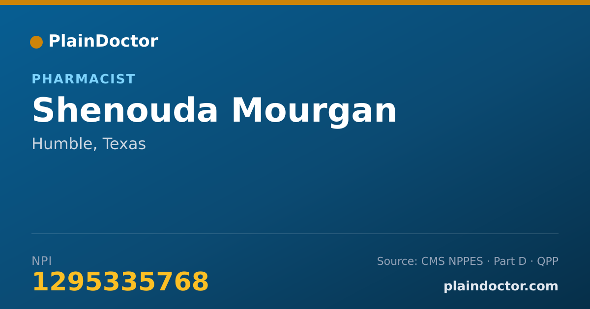 Shareable card for Shenouda Mourgan - Pharmacist, Humble, TX