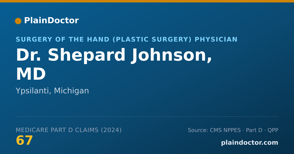 Shareable card for Shepard Johnson, MD - Surgery of the Hand (Plastic Surgery) Physician, Ypsilanti, MI