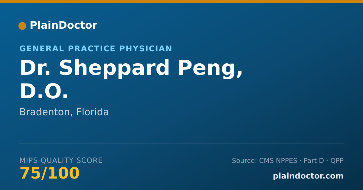 Shareable card for Sheppard Peng, D.O. - General Practice Physician, Bradenton, FL