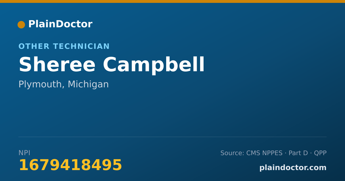 Shareable card for Sheree Campbell - Other Technician, Plymouth, MI