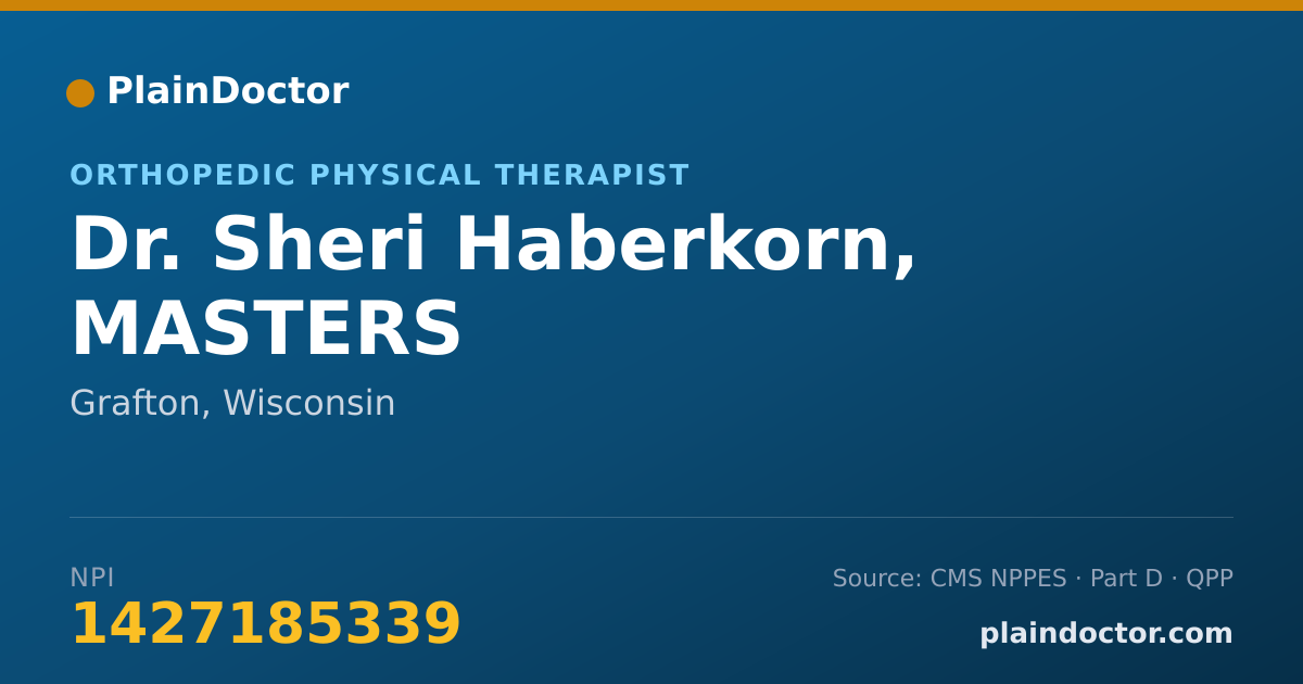 Shareable card for Sheri Haberkorn, MASTERS - Orthopedic Physical Therapist, Grafton, WI