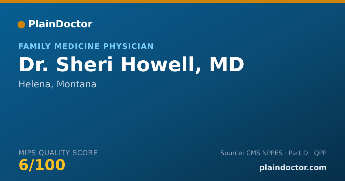 Shareable card for Sheri Howell, MD - Family Medicine Physician, Helena, MT