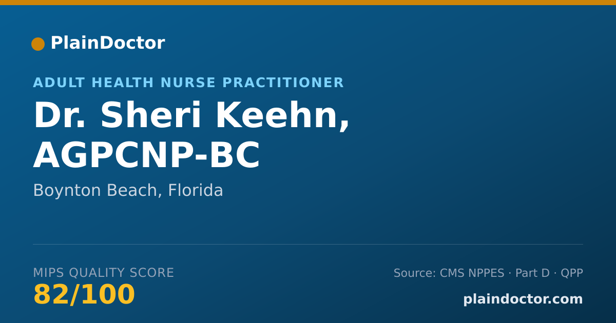 Shareable card for Sheri Keehn, AGPCNP-BC - Adult Health Nurse Practitioner, Boynton Beach, FL