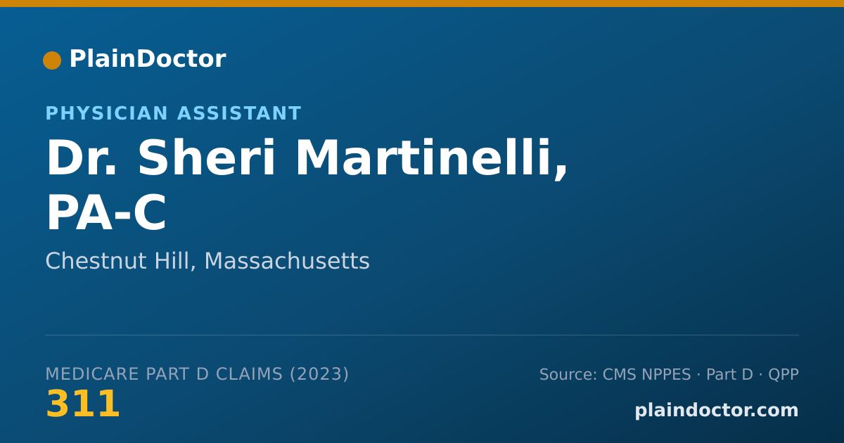 Shareable card for Sheri Martinelli, PA-C - Physician Assistant, Chestnut Hill, MA
