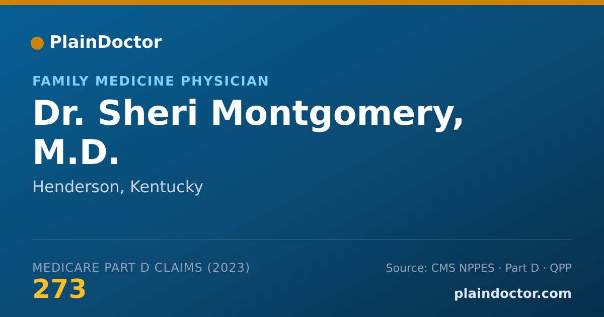 Shareable card for Sheri Montgomery, M.D. - Family Medicine Physician, Henderson, KY