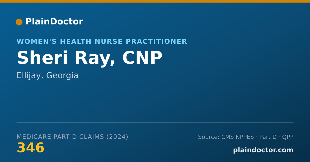 Shareable card for Sheri Ray, CNP - Women's Health Nurse Practitioner, Ellijay, GA